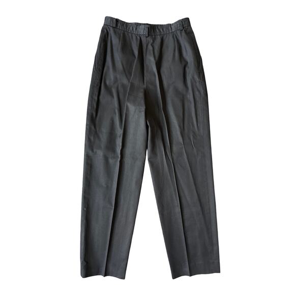 Vintage Yves Saint Laurent Rive Gauche Minimal Black Pants Size 28/ Medium - Picture 3 of 4